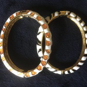 KJL Kenneth Jay Lane Signature Animal Print Bangle Bracelets/$75 EACH RETAIL!!!
